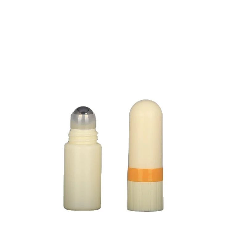 2-in-1 Dual-Use Nasal Tube Essential Oil Roller Ball Bottle Portable Suction and Sniffing Empty Inhaler 5ml