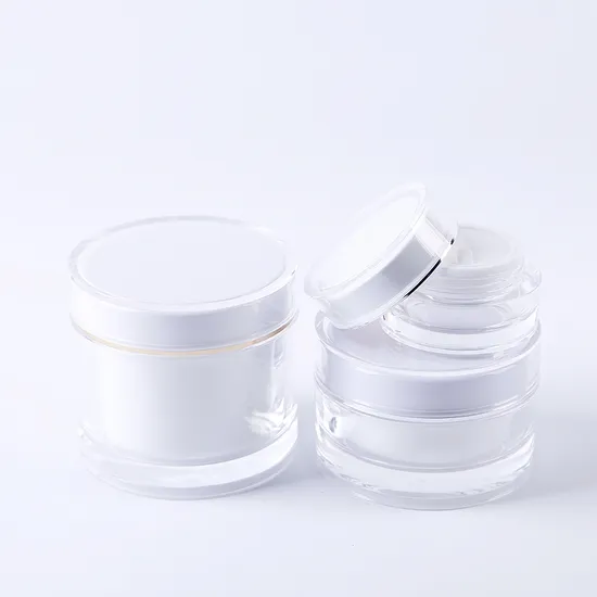Luxo vazio 5g 15g 30g 50g acrílico skincare plástico parede dupla cosmético creme facial frascos de plástico embalagem